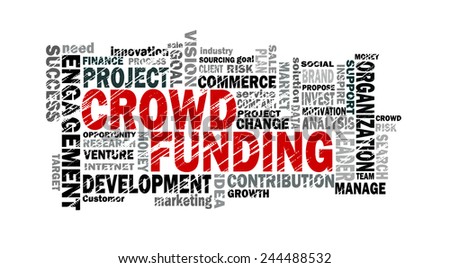 crowd funding word cloud with related tags
