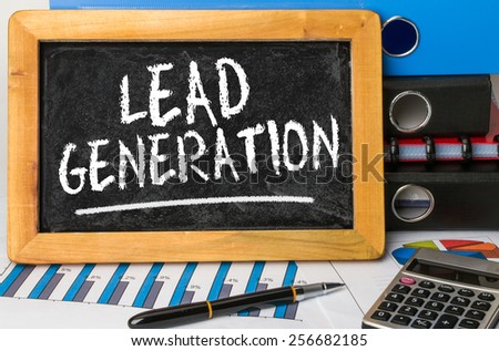 lead generation concept on blackboard