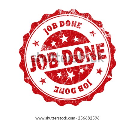 job done stamp on white background