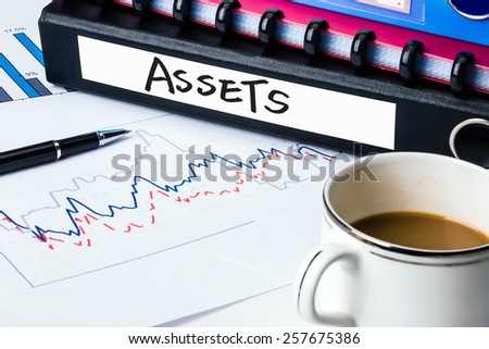 business folder with label assets