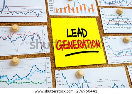 lead generation concept handwritten on post-it