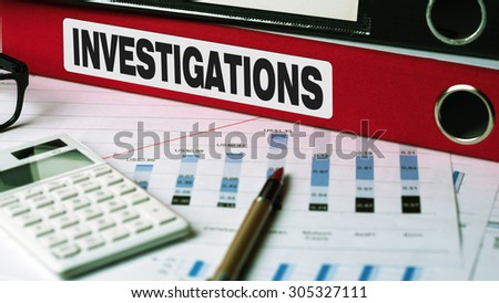 investigation concept on document folder