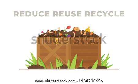 Similar – Image, Stock Photo Compost lettering, on a sign of a waste container for waste separation on environmental protection and climate change.