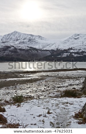 West coast of scotland, Torridon frozen see water