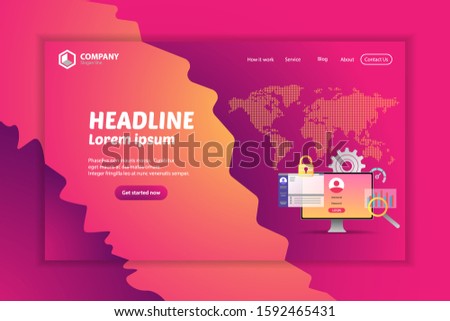 Website Ranking Landing Page Vector Template Design banner Concept