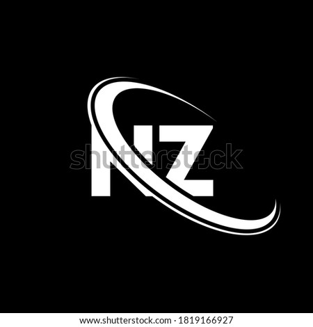 NZ logo. N Z design. White NZ letter. NZ/N Z letter logo design. Initial letter NZ linked circle uppercase monogram logo.	 Stock fotó © 