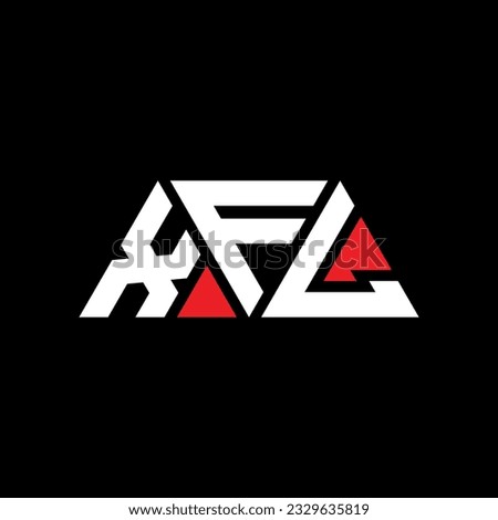 XFL triangle letter logo design with triangle shape. XFL triangle logo design monogram. XFL triangle vector logo template with red color. XFL triangular logo Simple, Elegant, and Luxurious design.