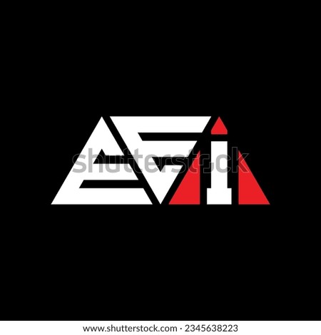 EEI triangle letter logo design with triangle shape. EEI triangle logo design monogram. EEI triangle vector logo template with red color. EEI triangular logo Simple, Elegant, and Luxurious design.