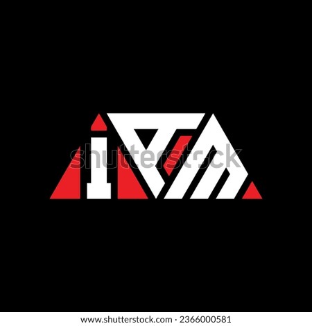 IAM triangle letter logo design with triangle shape. IAM triangle logo design monogram. IAM triangle vector logo template with red color. IAM triangular logo Simple, Elegant, and Luxurious design.