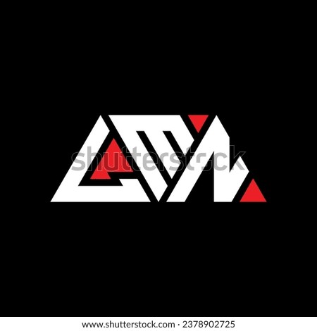 LMN triangle letter logo design with triangle shape. LMN triangle logo design monogram. LMN triangle vector logo template with red color. LMN triangular logo Simple, Elegant, and Luxurious design.