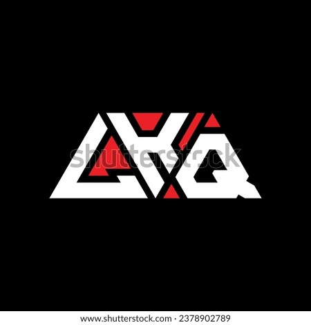 LKQ triangle letter logo design with triangle shape. LKQ triangle logo design monogram. LKQ triangle vector logo template with red color. LKQ triangular logo Simple, Elegant, and Luxurious design.