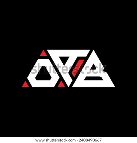 OAB triangle letter logo design with triangle shape. OAB triangle logo design monogram. OAB triangle vector logo template with red color. OAB triangular logo Simple, Elegant, and Luxurious design.