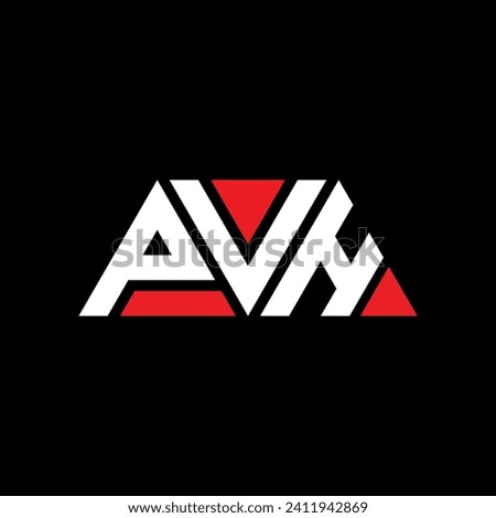 PVH triangle letter logo design with triangle shape. PVH triangle logo design monogram. PVH triangle vector logo template with red color. PVH triangular logo Simple, Elegant, and Luxurious design.