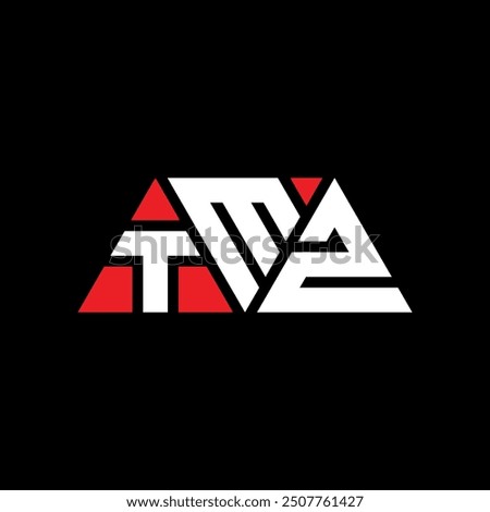 TMZ triangle letter logo design with triangle shape. TMZ triangle logo design monogram. TMZ triangle vector logo template with red color. TMZ triangular logo Simple, Elegant, and Luxurious design.