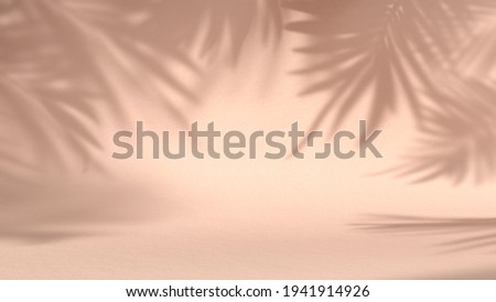 shadow leaves in blank minimal pink natural background. concept scene stage showcase, product, nature, perfume, promotion sale, banner, presentation, cosmetic. 3D render