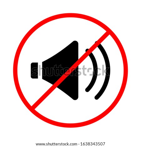 no loudspeaker icon with a white background eps 10 vector