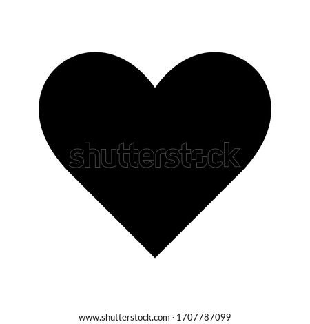 Romantic Heart Icon vector flat design in trendy style for Marriage Celebration.eps 10