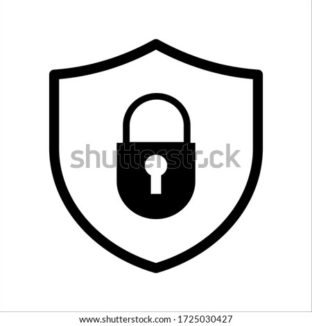 protective icon, shield icon on a white background