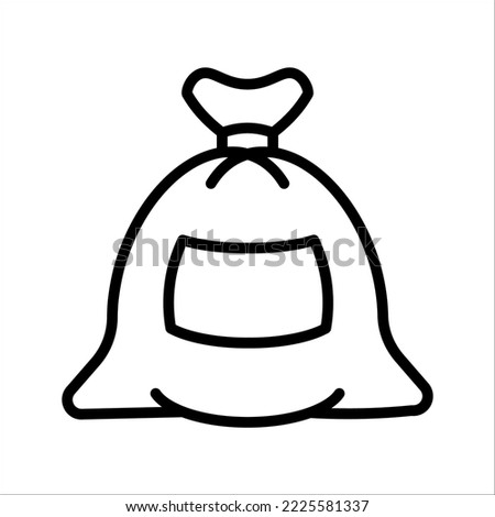 Trash bags icon. Waste sign. Vector illustration on white background. color editable
