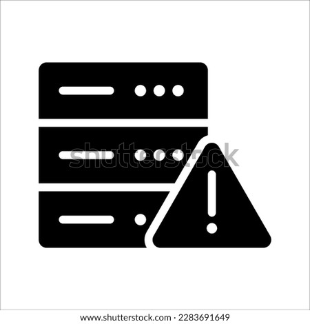 server crash, error vector icon, hosting error icon, vector illustration on white background