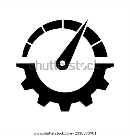 Engine performance icon, vector illustration on white background