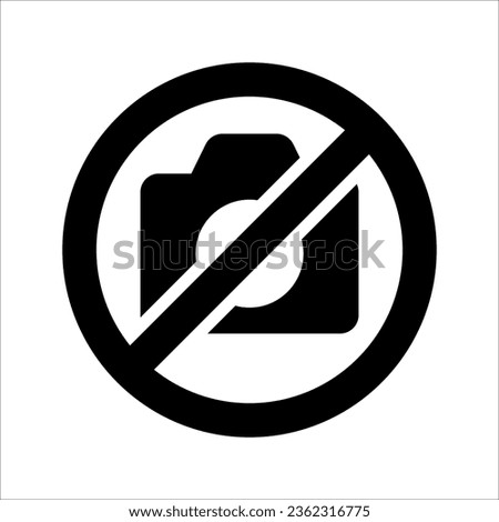 prohibition no camera icon. No Photo sign. Digital photo camera symbol. vector illustration on white background