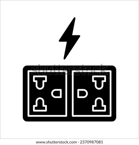 Electricity socket power plug vector illustration on white background