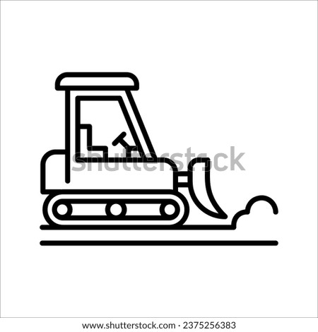 Snowplow icon. Linear vector illustration from winter nature collection. Outline snowplow icon vector illustration on white background