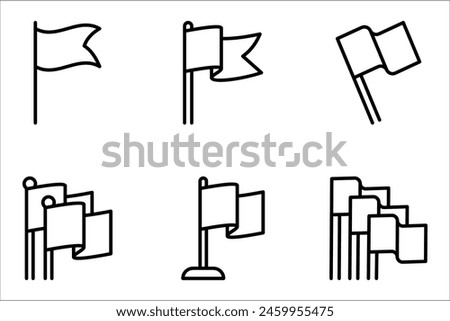 Simple Set of Flag Icon set. Contains such Icons as Achievement, Victory, vector illustration on white background