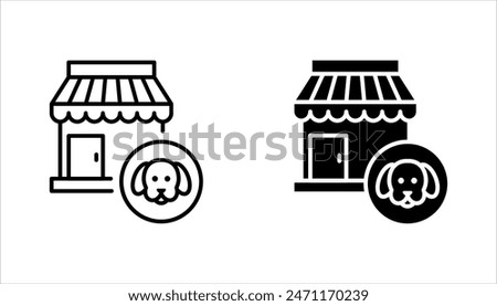 pet shop icon set or logo isolated sign symbol vector illustration on white background