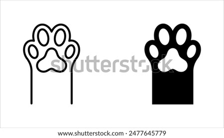 Paw icon set. vector for web and mobile app. paw print sign and symbol. vector illustration on white background