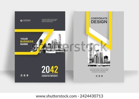 Corporate Book Cover Design Template in A4. Can be adapt to Brochure, Annual Report, Magazine,Poster, Business Presentation, Portfolio, Flyer, Banner, Website.