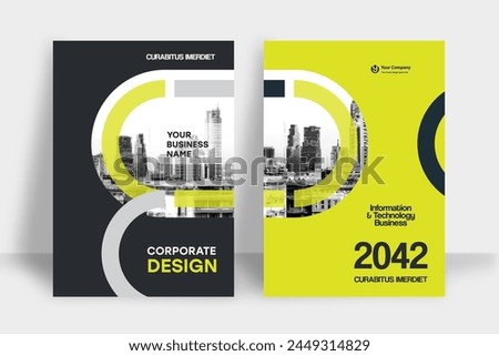 Corporate Book Cover Design Template in A4. Can be adapt to Brochure, Annual Report, Magazine,Poster, Business Presentation, Portfolio, Flyer, Banner, Website.