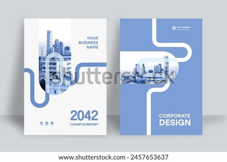 Corporate Book Cover Design Template in A4. Can be adapt to Brochure, Annual Report, Magazine,Poster, Business Presentation, Portfolio, Flyer, Banner, Website.