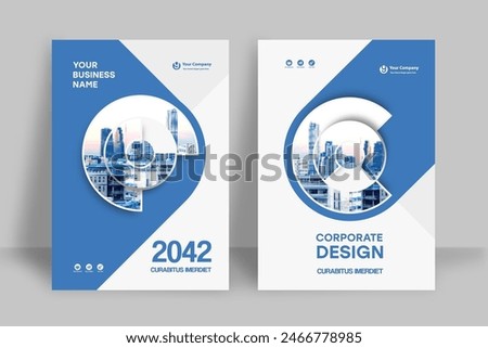 Corporate Book Cover Design Template in A4. Can be adapt to Brochure, Annual Report, Magazine,Poster, Business Presentation, Portfolio, Flyer, Banner, Website.