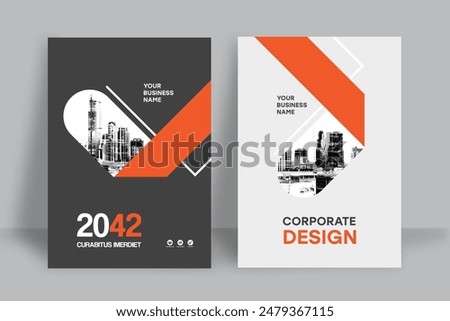 Corporate Book Cover Design Template in A4. Can be adapt to Brochure, Annual Report, Magazine,Poster, Business Presentation, Portfolio, Flyer, Banner, Website.