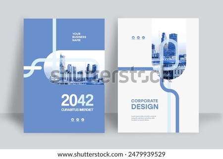 Corporate Book Cover Design Template in A4. Can be adapt to Brochure, Annual Report, Magazine,Poster, Business Presentation, Portfolio, Flyer, Banner, Website.