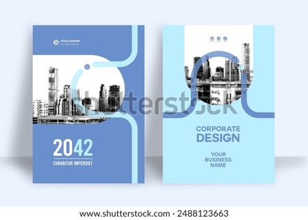 Corporate Book Cover Design Template in A4. Can be adapt to Brochure, Annual Report, Magazine,Poster, Business Presentation, Portfolio, Flyer, Banner, Website.