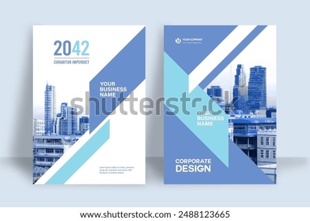 Corporate Book Cover Design Template in A4. Can be adapt to Brochure, Annual Report, Magazine,Poster, Business Presentation, Portfolio, Flyer, Banner, Website.