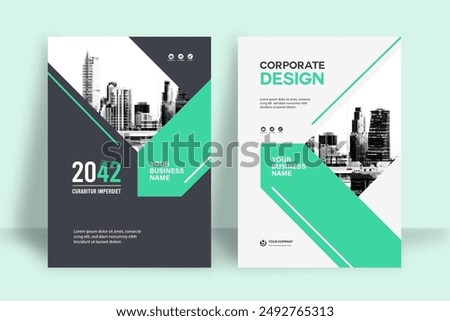 Corporate Book Cover Design Template in A4. Can be adapt to Brochure, Annual Report, Magazine,Poster, Business Presentation, Portfolio, Flyer, Banner, Website.