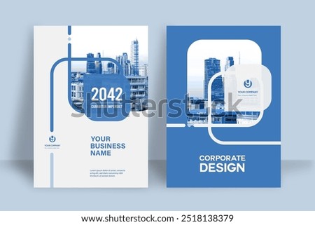 Corporate Book Cover Design Template in A4. Can be adapt to Brochure, Annual Report, Magazine,Poster, Business Presentation, Portfolio, Flyer, Banner, Website.