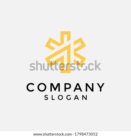 Pharmacy arrow modern logo. editable and easy to custom