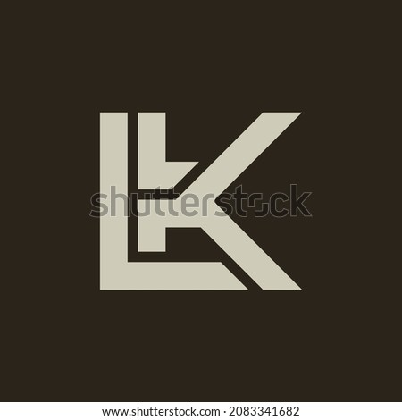 modern letter KL or LK logo. a combination of the letters K and L Stok fotoğraf © 