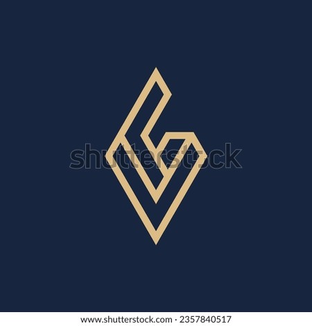 Letter LV or VL logo