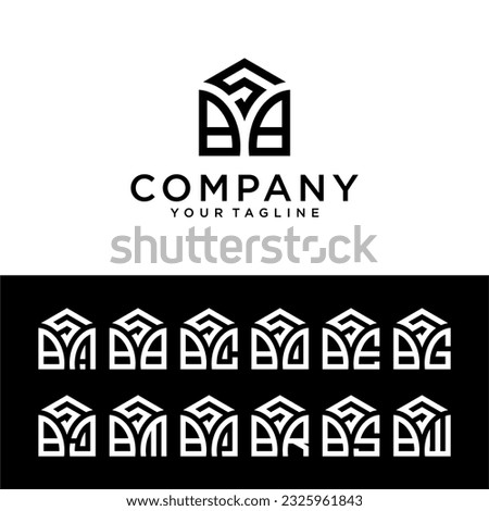 SBB home logo, home logo with 3 combination initials, develop, natural, organic, modern, finance logo, suitable for your company.