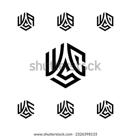 WCS hexagon logo vector. Hexagon logo with 3 combination initials. Develop, natural, luxury, modern, finance logo, strong, suitable for your company.