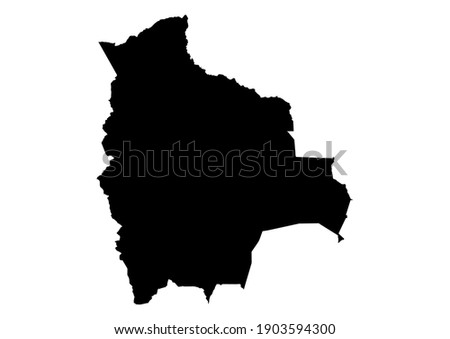 Detailed map of Bolivia isolated on white background. Vector map suitable for digital editing and prints of all sizes.