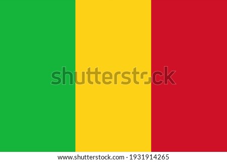Vector flag of Mali. Accurate dimensions and official colors. Symbol of patriotism and freedom. This file is suitable for digital editing and printing of any size.