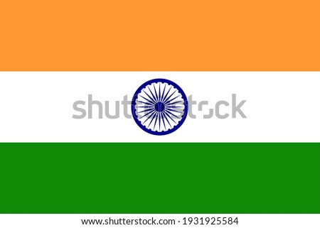 Vector flag of India. Accurate dimensions and official colors. Symbol of patriotism and freedom. This file is suitable for digital editing and printing of any size.