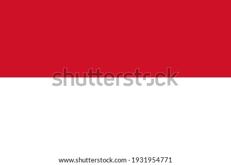 Vector flag of Indonesia. Accurate dimensions and official colors. Symbol of patriotism and freedom. This file is suitable for digital editing and printing of any size.